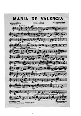 télécharger la partition d'accordéon MARIA DE  VALENCIA au format PDF