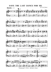 télécharger la partition d'accordéon SAVE THE LAST DANCE FOR ME PIANO au format PDF