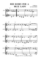 télécharger la partition d'accordéon RED ROSES FOR A BLUE LADY au format PDF