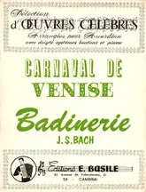télécharger la partition d'accordéon CARNAVAL DE VENISE ET BADINERIE DE BACH au format PDF
