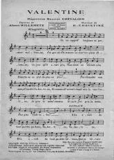 télécharger la partition d'accordéon Valentine (Chant : Maurice Chevalier) au format PDF