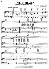télécharger la partition d'accordéon Tears in heaven au format PDF