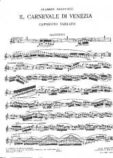 télécharger la partition d'accordéon IL Carnevale Di  Venezia   (CAPRICCIO VARIATO) (Clarinetto in sib + Pianoforte) au format PDF