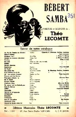 télécharger la partition d'accordéon BEBERT SAMBA au format PDF