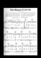 télécharger la partition d'accordéon The house I live in (That's America to me) au format PDF