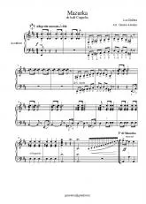 télécharger la partition d'accordéon Mazurka - Coppelia au format PDF
