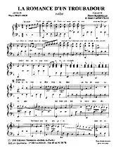 télécharger la partition d'accordéon La romance d'un troubadour au format PDF