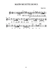 télécharger la partition d'accordéon MATIN MUSETTE BONUS au format PDF