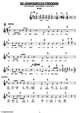 télécharger la partition d'accordéon DE CHANSONS EN FRISSONS au format PDF