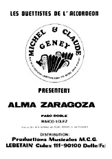 télécharger la partition d'accordéon ALMA ZARAGOZA au format PDF
