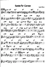 télécharger la partition d'accordéon samba for Carmen au format PDF