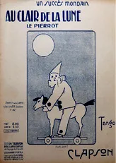 télécharger la partition d'accordéon Au clair de la lune (Le Pierrot) au format PDF