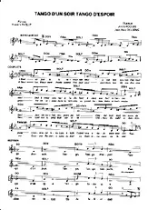 télécharger la partition d'accordéon TANGO D'UN SOIR TANGO D'ESPOIR au format PDF