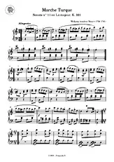 télécharger la partition d'accordéon MARCHE TURQUE (SONATE N°11 EN LA MAJEUR ) K331 au format PDF