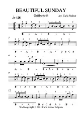 télécharger la partition d'accordéon BEAUTIFUL SUNDAY Griffschrift au format PDF