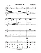 télécharger la partition d'accordéon Here comes the sun au format PDF