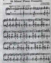 télécharger la partition d'accordéon B flat Minor Piano Concerto au format PDF