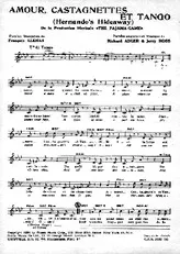 télécharger la partition d'accordéon Amour Castagnettes et Tango au format PDF