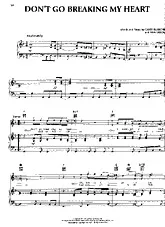 télécharger la partition d'accordéon Don't go breaking my heart au format PDF