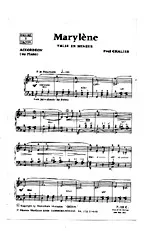 télécharger la partition d'accordéon MARYLENE au format PDF