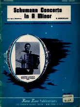télécharger la partition d'accordéon Schumann Concerto in A Minor au format PDF