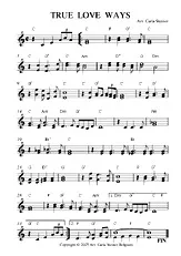 télécharger la partition d'accordéon TRUE LOVE WAYS au format PDF