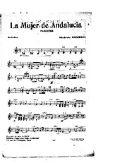 télécharger la partition d'accordéon LA MUJER DE ANDALUCIA au format PDF