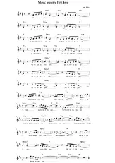 télécharger la partition d'accordéon Music was my first love (mélodie chant/piano chant) au format PDF