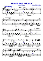 télécharger la partition d'accordéon I'll never forget your tears au format PDF