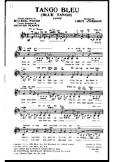 télécharger la partition d'accordéon Tango bleu (Blue Tango) au format PDF