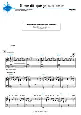 télécharger la partition d'accordéon Il me dit que je suis belle (Niveau2) au format PDF