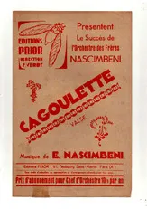 télécharger la partition d'accordéon CAGOULETTE au format PDF