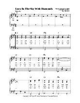 télécharger la partition d'accordéon Lucy in the sky with diamonds au format PDF