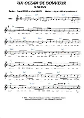télécharger la partition d'accordéon Un Océan de bonheur  ( Slow rock ) au format PDF