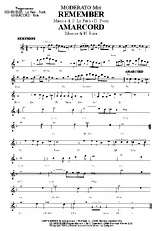 télécharger la partition d'accordéon Remember / Amarcord (Mix moderato) au format PDF