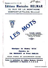 télécharger la partition d'accordéon Les Mots au format PDF