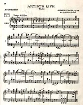 télécharger la partition d'accordéon Artists Life Waltz au format PDF