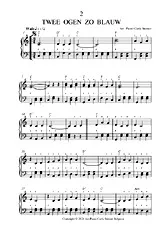 télécharger la partition d'accordéon TWEE OGEN ZO BLAUW PIANO au format PDF