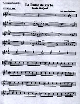 télécharger la partition d'accordéon Zorba The Greek au format PDF
