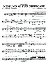télécharger la partition d'accordéon Nessuno mi può giudicare (Amoureux de ma femme) au format PDF