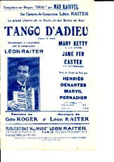 télécharger la partition d'accordéon Tango d'adieu au format PDF