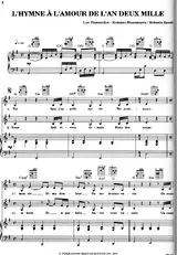 télécharger la partition d'accordéon L'hymne à l'amour de l'an deux mille au format PDF