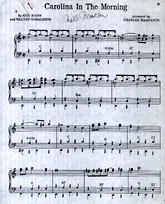 télécharger la partition d'accordéon Carolina in the Morning au format PDF