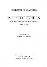 télécharger la partition d'accordéon 25 leichte Etüden (Für Klavier zu zwei Händen) (op. 100)  au format PDF