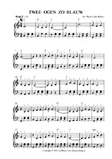 télécharger la partition d'accordéon TWEE OGEN ZO BLAUW Arr. Piano Arr. Carla steiner au format PDF