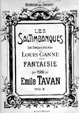 télécharger la partition d'accordéon Les saltimbanques (Fantaisie) Piano et Violon au format PDF