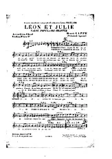 télécharger la partition d'accordéon LEON ET JULIE au format PDF