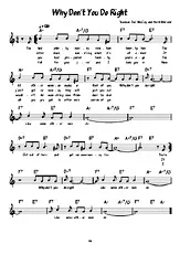 télécharger la partition d'accordéon Why don't you do right au format PDF