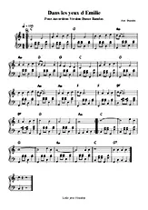 télécharger la partition d'accordéon Dans les yeux d'Emilie ( version Leïlo) au format PDF