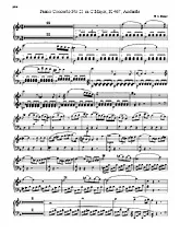 télécharger la partition d'accordéon Concerto pour piano n° 21, Andante au format PDF